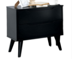 Picture of White and Black Night Stand
