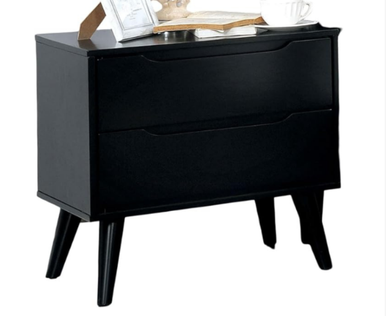 Picture of White and Black Night Stand