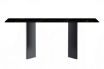 Picture of 55"/62"/71" Dining Table with a Rectangular Glass/Sintered Stone Tabletop and Stainless Steel Base