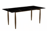 Picture of 55"/62"/71" Dining Table with Glass or Sintered Stone Rectangular Wide Tabletop with Steel Base and Legs