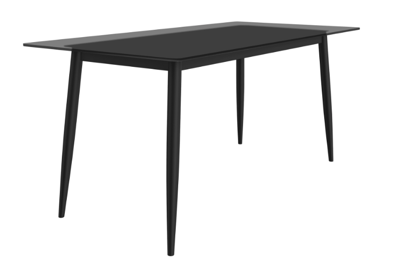 Picture of 55"/62"/71" Dining Table with a Rectangular Glass/Stone Tabletop in Steel Base