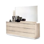 Picture of Natural And Brown Double Dresser and Mirror
