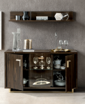 Picture of 79" x 34" Inch 4 Door Walnut Buffet w/Mirror