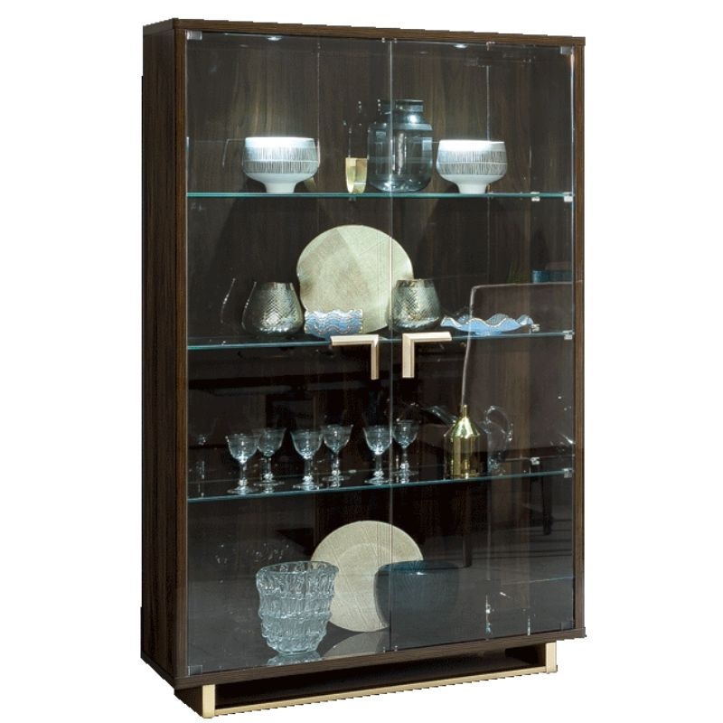 Picture of 2 Door Walnut China - 43"W x 19"D x 76"H