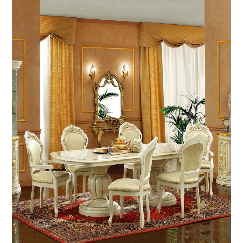 Picture of 73/91" Extendable High Gloss Lacquer Dining Table