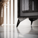 Picture of 74.8" x 34.4" Inch 3 Door Buffet w/ Mirror