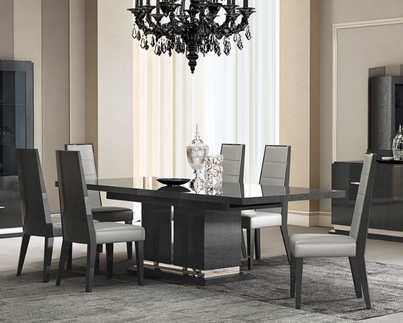 Picture of 78.5"-98.5" Extendable Grey Dining Table