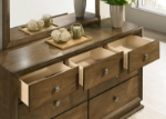Picture of Walnut 7-Drawer Dresser and Mirror