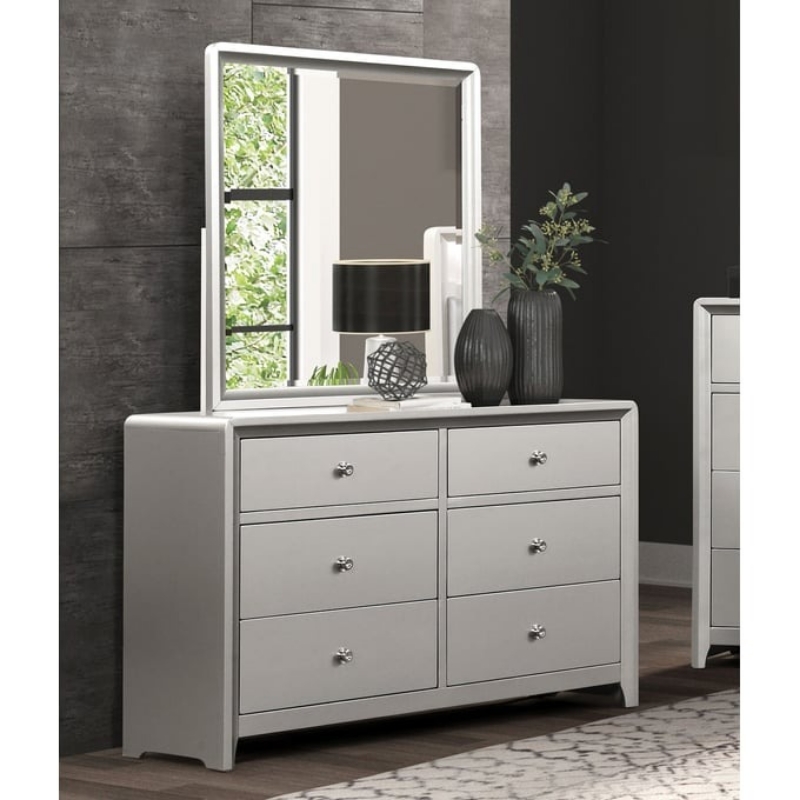 Picture of Champagne Dresser and Mirror
