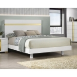 Picture of White Gold Twin Bed
