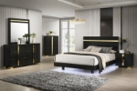 Picture of Black Gold Dresser and Mirror
