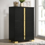Picture of 5pc Black Gold Twin Bedroom set