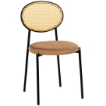 Picture of Dining Chair with Rattan Back and Stainless Steel Legs