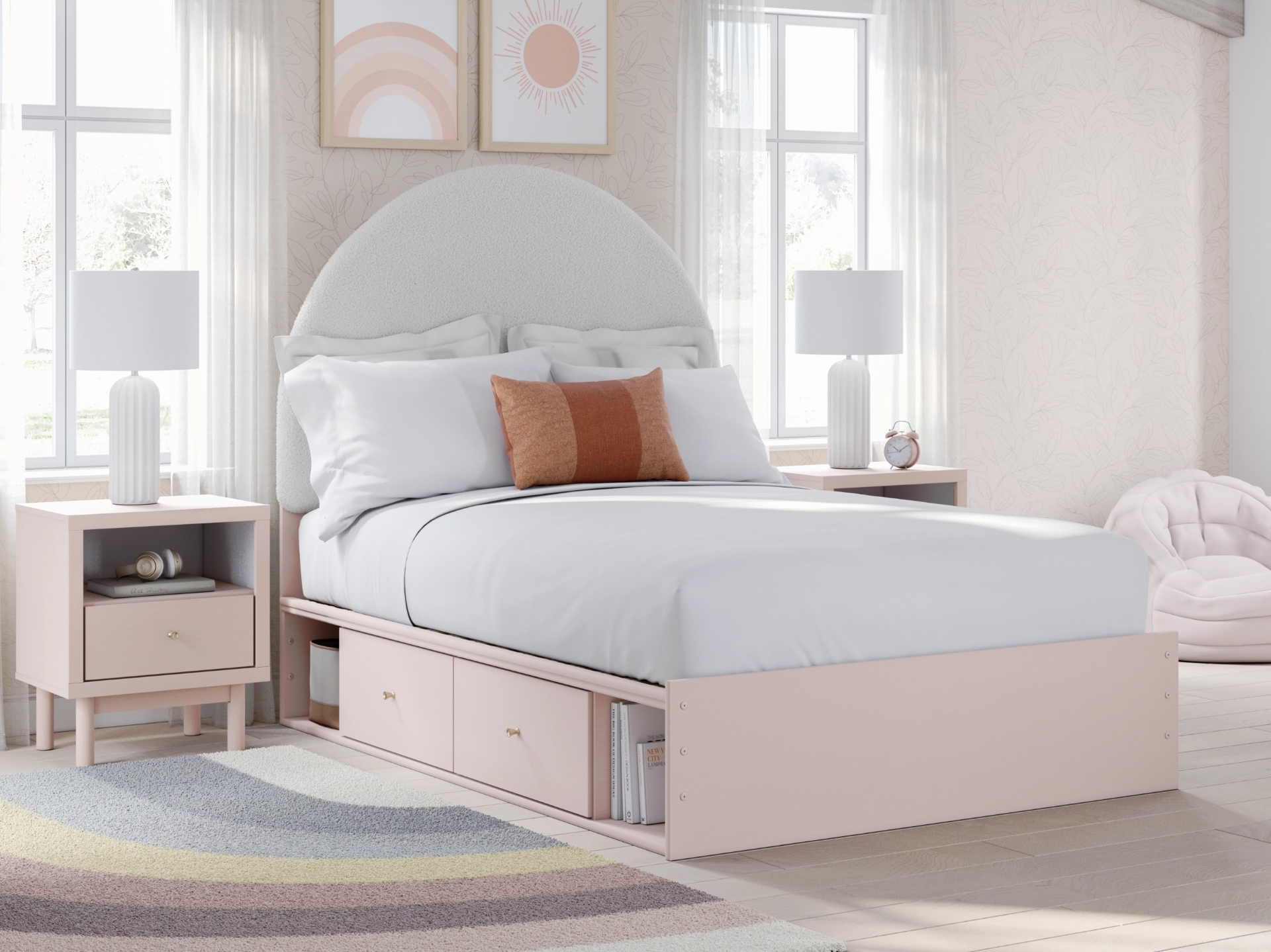 Lounge Around. Full Panel Bed W/Storage or W/o Storage