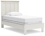 Picture of White finish Twin Panel Bed