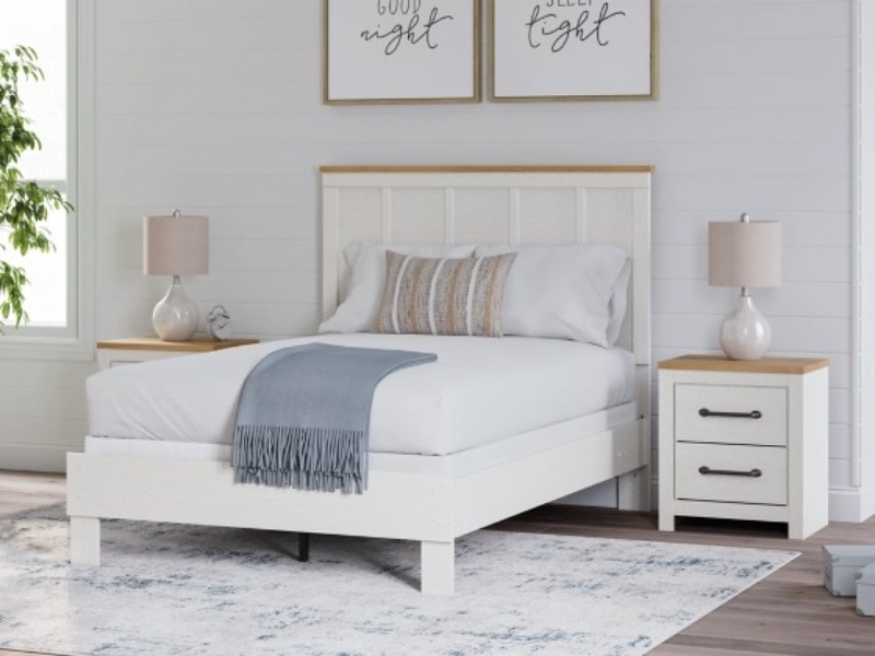 Picture of White finish Full Panel Bed