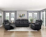 Picture of Genuine Leather Reclining Sofa, Love Seat and Chair