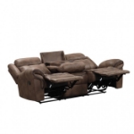 Picture of Brown, Dark Gray, Warm Gray and Black Leather Sofa
