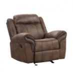 Picture of Brown, Dark Gray, Warm Gray and Black Leather Recliner