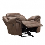 Picture of Brown Leatherette Manual Sofa, Loveseat and Recliner