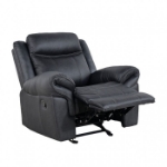 Picture of Black Leatherette Manual Sofa, Loveseat and Recliner