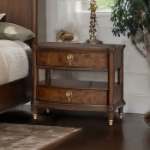 Picture of Dark Cherry Night stand with Gold-Capped Legs