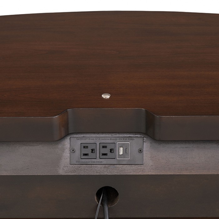 Lounge Around. Dark Cherry Night stand with Gold-Capped Legs