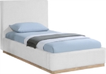 Picture of Linen Textured Fabric Upholstered Twin Bed
