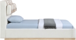 Picture of Linen Textured Fabric Upholstered Twin Bed