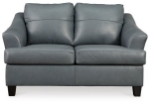 Picture of Genuine Leather Coconut Grey Loveseat