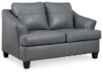 Picture of Genuine Leather Coconut Grey Loveseat