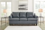 Picture of Genuine Leather Coconut Grey Sofa, Loveseat and Chair