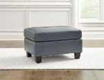 Picture of Genuine Leather Coconut Grey Ottoman