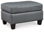 Picture of Genuine Leather Coconut Grey Ottoman