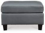 Picture of Genuine Leather Coconut Grey Ottoman