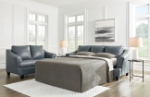 Picture of Genuine Leather Coconut Grey Sofa Sleeper