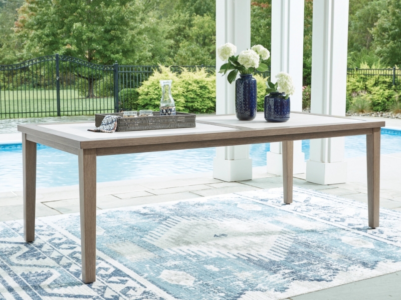 Picture of Outdoor Dining Table, Cocktail Table, End Table, Chairs and Fire Pit Table