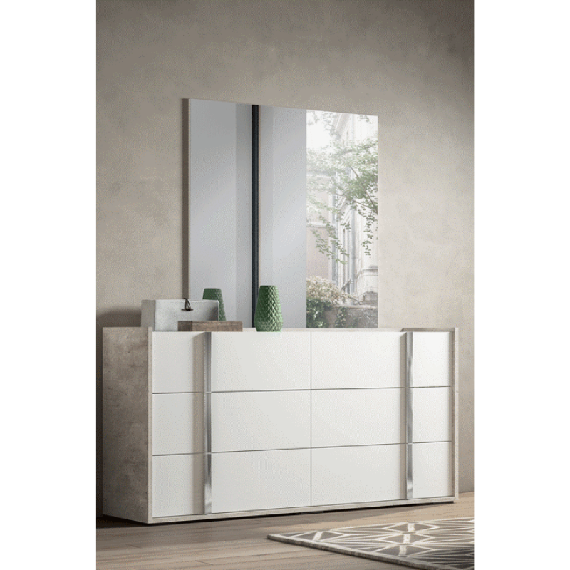 Picture of Wood veneer Dresser and mirror