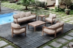 Picture of Outdoor Collection : Water Resistant Fabric Upholstered Outdoor Sofa, Loveseat, Chair and Lounge Chair
