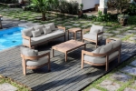 Picture of Outdoor Collection : Water Resistant Fabric Upholstered Outdoor Sofa, Loveseat, Chair and Lounge Chair