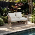 Picture of Outdoor Collection - Resilient Waterproof Fabric Upholstered Outdoor Patio Sofa, Loveseat, Chair and Coffee Table