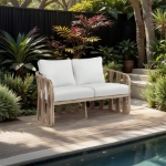 Picture of Outdoor Collection - Resilient Waterproof Fabric Upholstered Outdoor Patio Sofa, Loveseat, Chair and Coffee Table