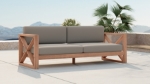 Picture of Outdoor Collection - Water Resistant Fabric Upholsetered Outdoor Patio Sofa, Loveseat, Chair and Coffee Table