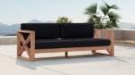 Picture of Outdoor Collection - Water Resistant Fabric Upholsetered Outdoor Patio Sofa, Loveseat, Chair and Coffee Table