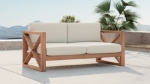 Picture of Outdoor Collection - Water Resistant Fabric Upholsetered Outdoor Patio Sofa, Loveseat, Chair and Coffee Table