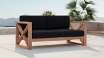 Picture of Outdoor Collection - Water Resistant Fabric Upholsetered Outdoor Patio Sofa, Loveseat, Chair and Coffee Table