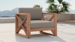 Picture of Outdoor Collection - Water Resistant Fabric Upholsetered Outdoor Patio Sofa, Loveseat, Chair and Coffee Table