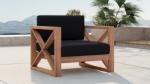 Picture of Outdoor Collection - Water Resistant Fabric Upholsetered Outdoor Patio Sofa, Loveseat, Chair and Coffee Table