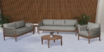 Picture of Outdoor Collection - Water Resistant Fabric Upholstered Outdoor Patio Sofa, Loveseat, Chair and Lounger