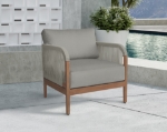 Picture of Outdoor Collection - Water Resistant Fabric Upholstered Outdoor Patio Sofa, Loveseat, Chair and Lounger